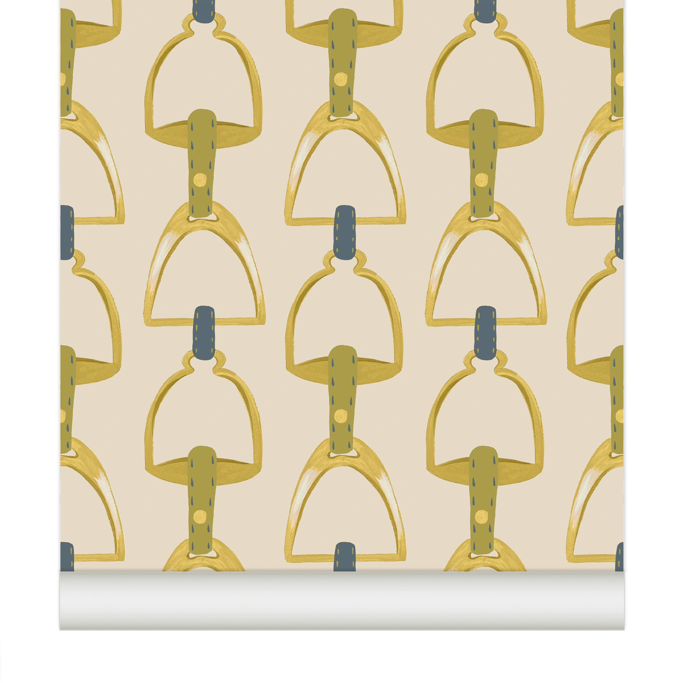 Papier peint Etriers coloris Argan