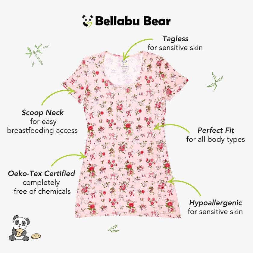 Bows & Blooms Bamboo Women's Nightgown