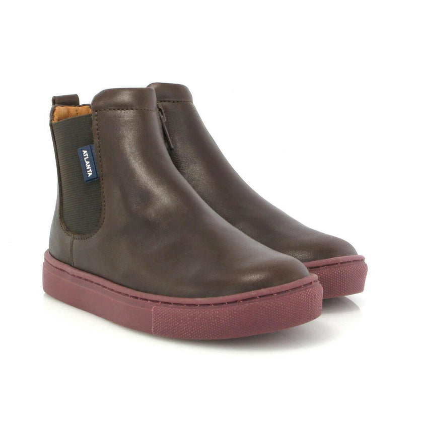 Sneaker Boots, Smooth Dark Brown