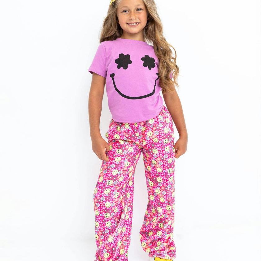 Flower Smiley Short Sleeve Tee