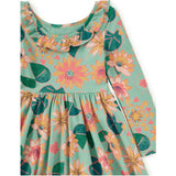 Ruffle Collar Ballet Dress, Green