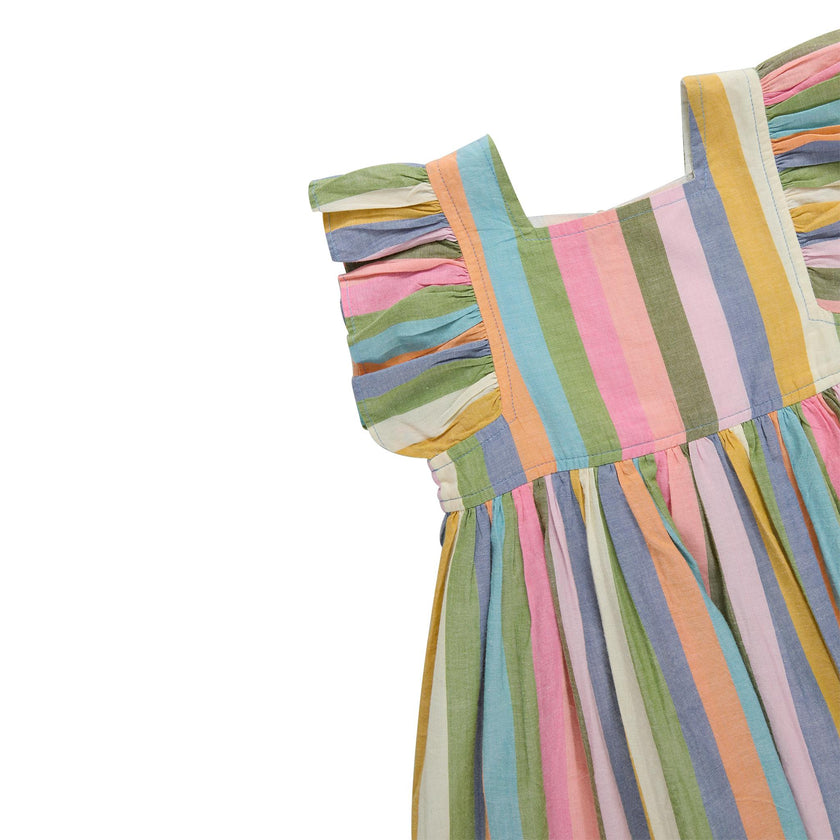 Girls Elsie Dress - Parade Stripe