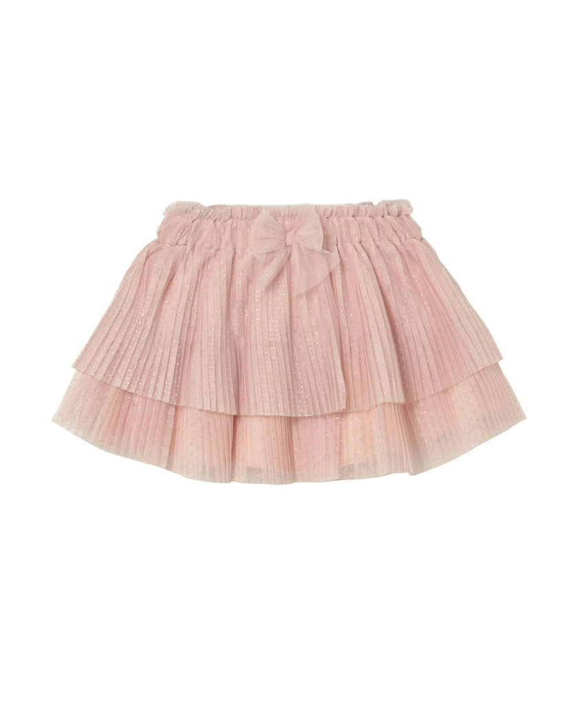 Pink Baby Pleated Tulle Skirt