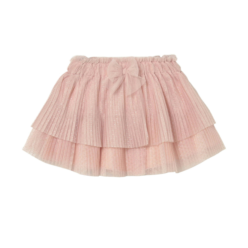 Pink Baby Pleated Tulle Skirt