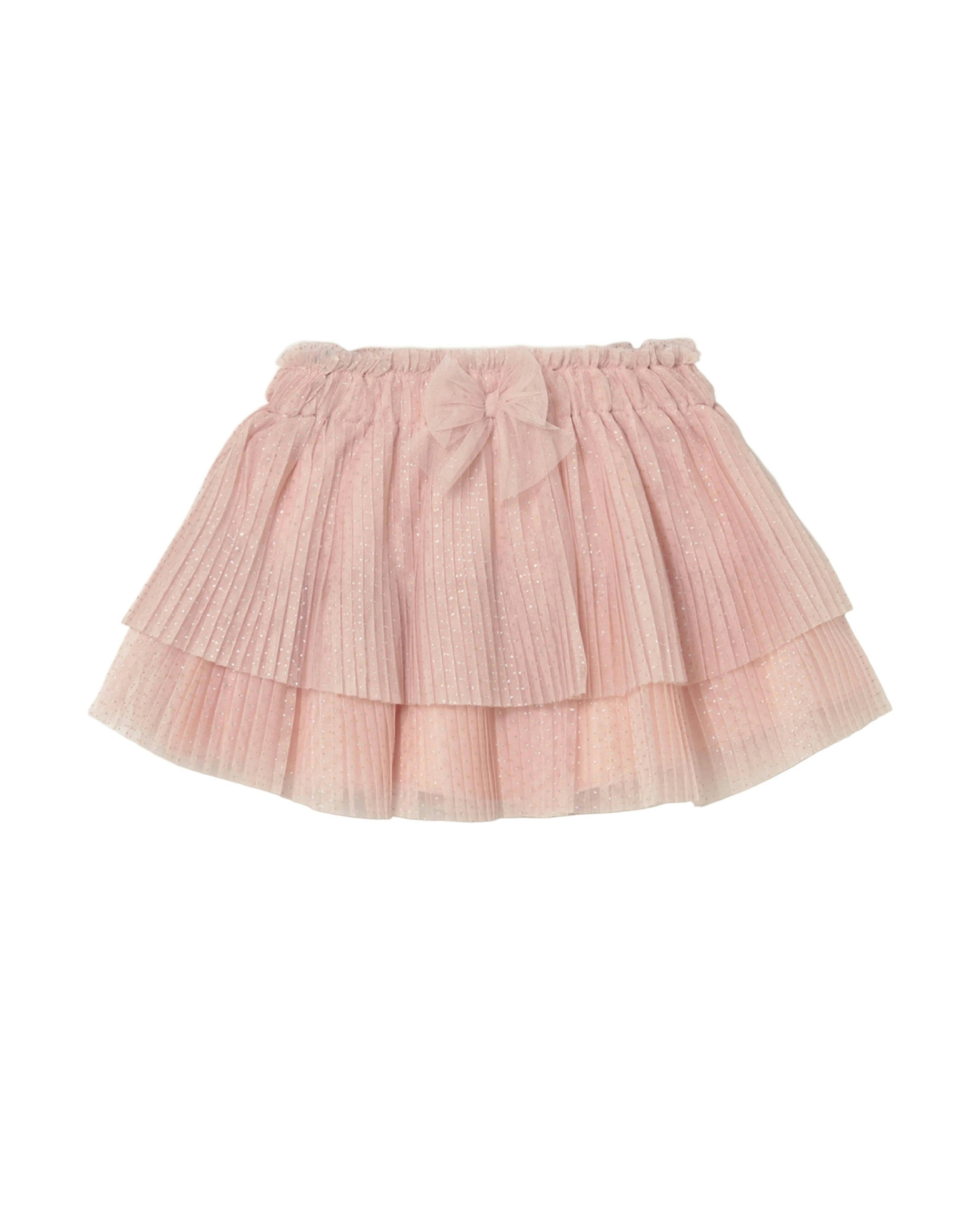 Pink Baby Pleated Tulle Skirt