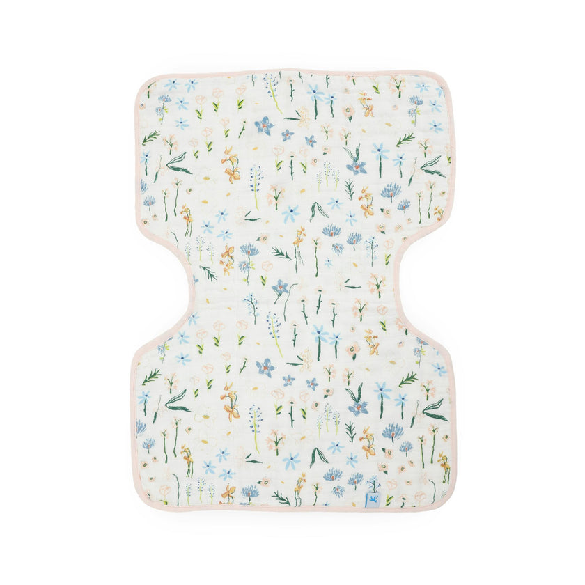 Cotton Muslin Burp Cloth - Pastel Petals