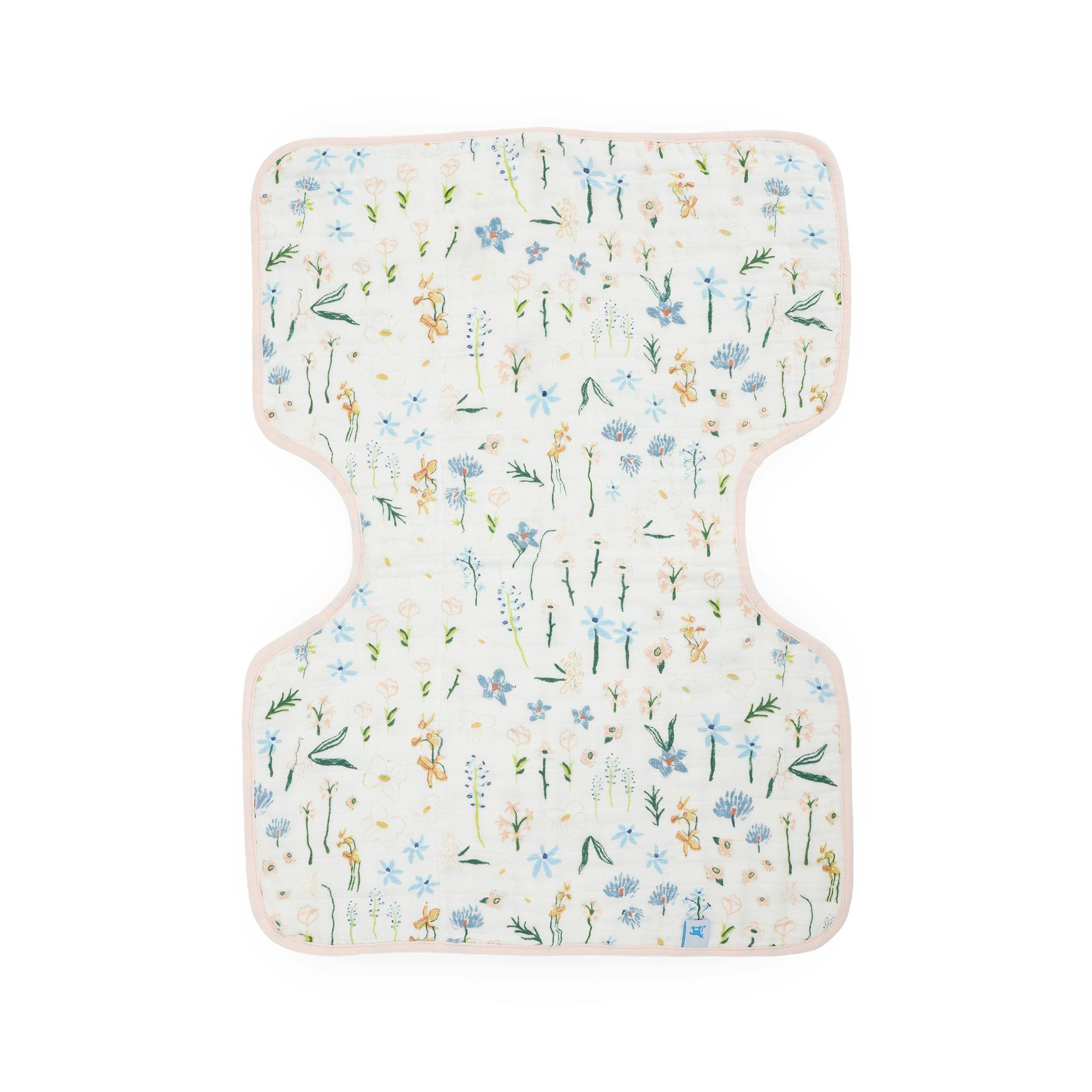 Cotton Muslin Burp Cloth - Pastel Petals