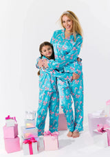 Women's Candy Cane Silk Set