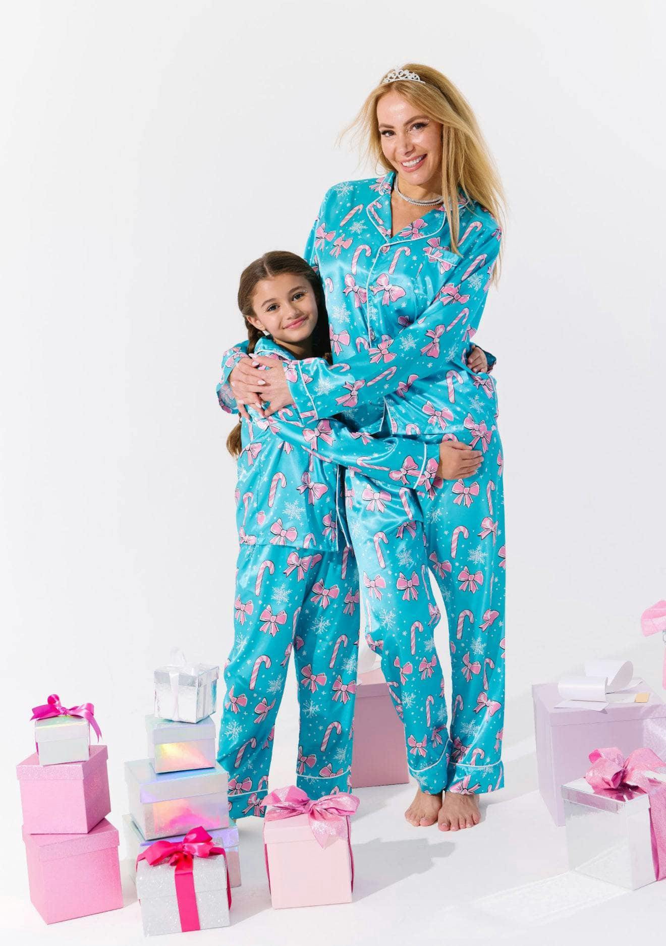 Women's Candy Cane Silk Set