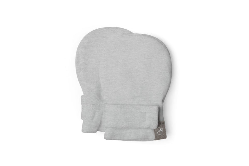 PREEMIE STAY ON MITTS | STORM GRAY — Bamboo Organic Cotton Blend, NICU Approved Preemie Size
