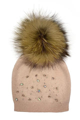 Rhinestone Embellished Hat (Snap On Pom Sold Separately)