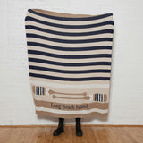 Custom Personalized Sustainable Knit Throw Blanket - Oar