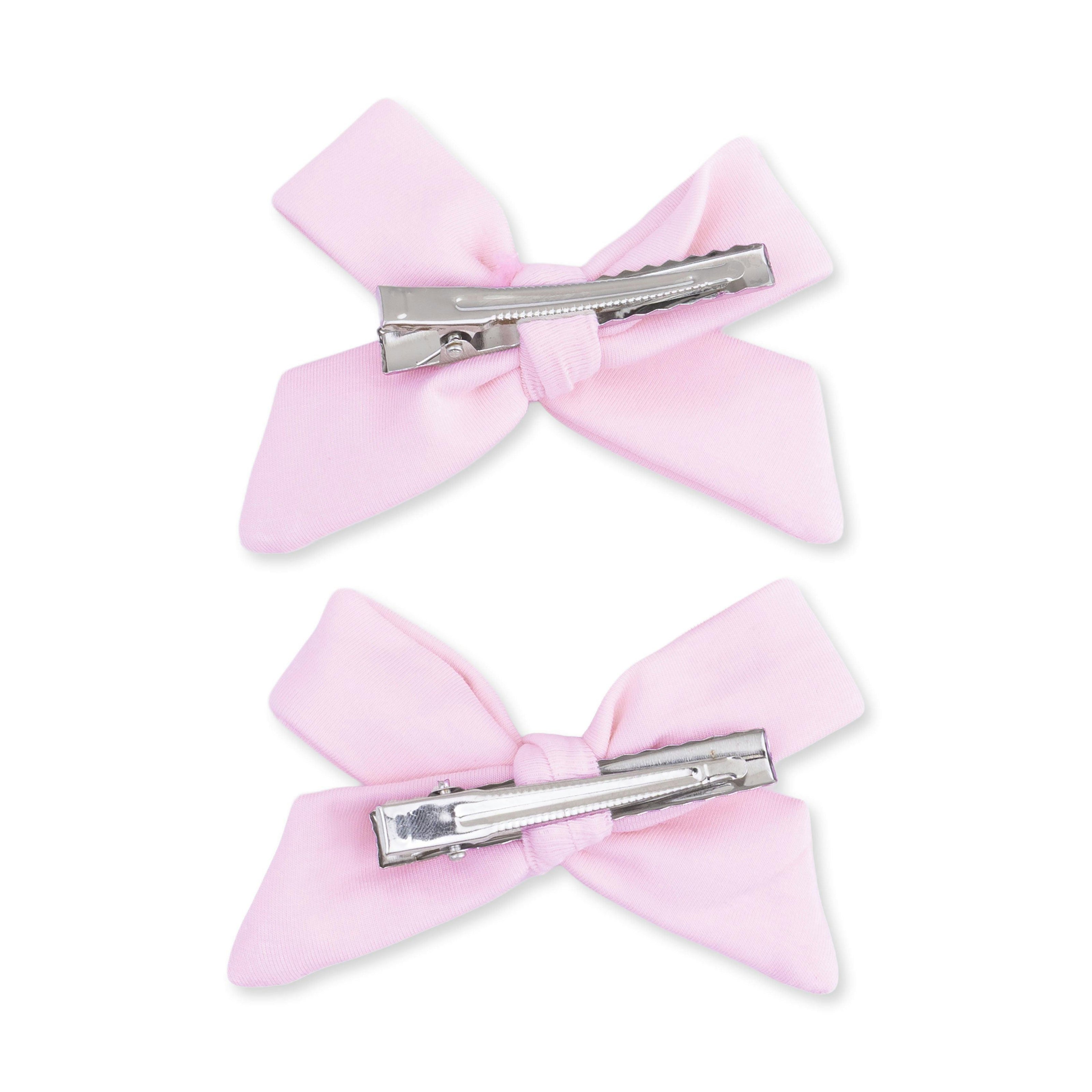 Solid Pink A Boo - 2 Pack Bow Clips