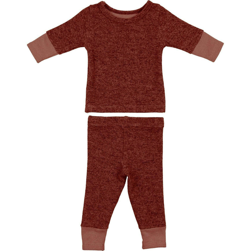 Brushed Sweater Knit 2-Piece Lounge Set