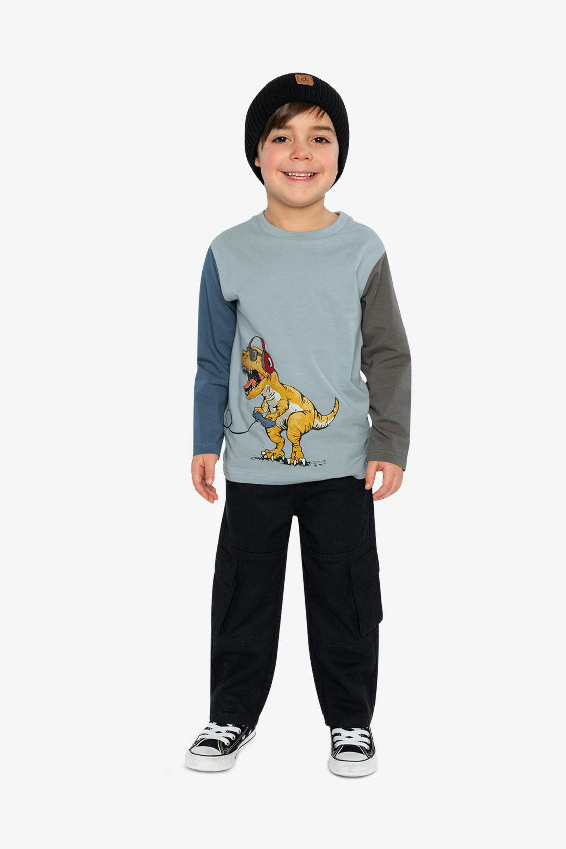 Long Sleeve Organic Cotton T-Shirt Sky Blue