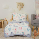 Cotton Muslin Toddler Bedding 3 Piece Set - Unicorns