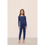 Kids TENCEL Modal Unisex Long PJ Set, Blue