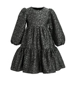 Black Tiered Floral Dress