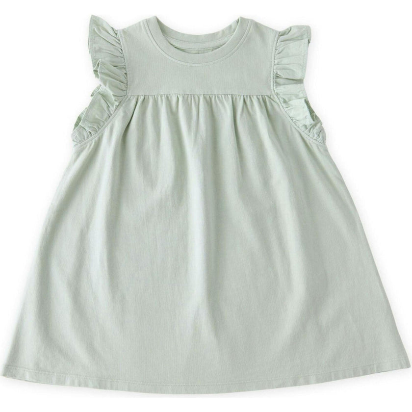 Garment Dye Ruffle Dress, Blue