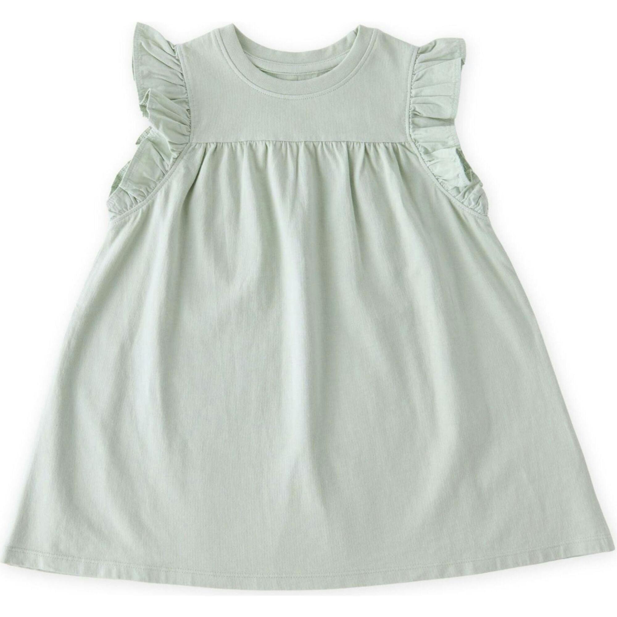 Garment Dye Ruffle Dress, Blue