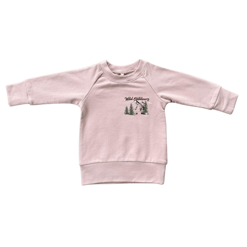 Girls Raglan Sweatshirt in Discover The Wild