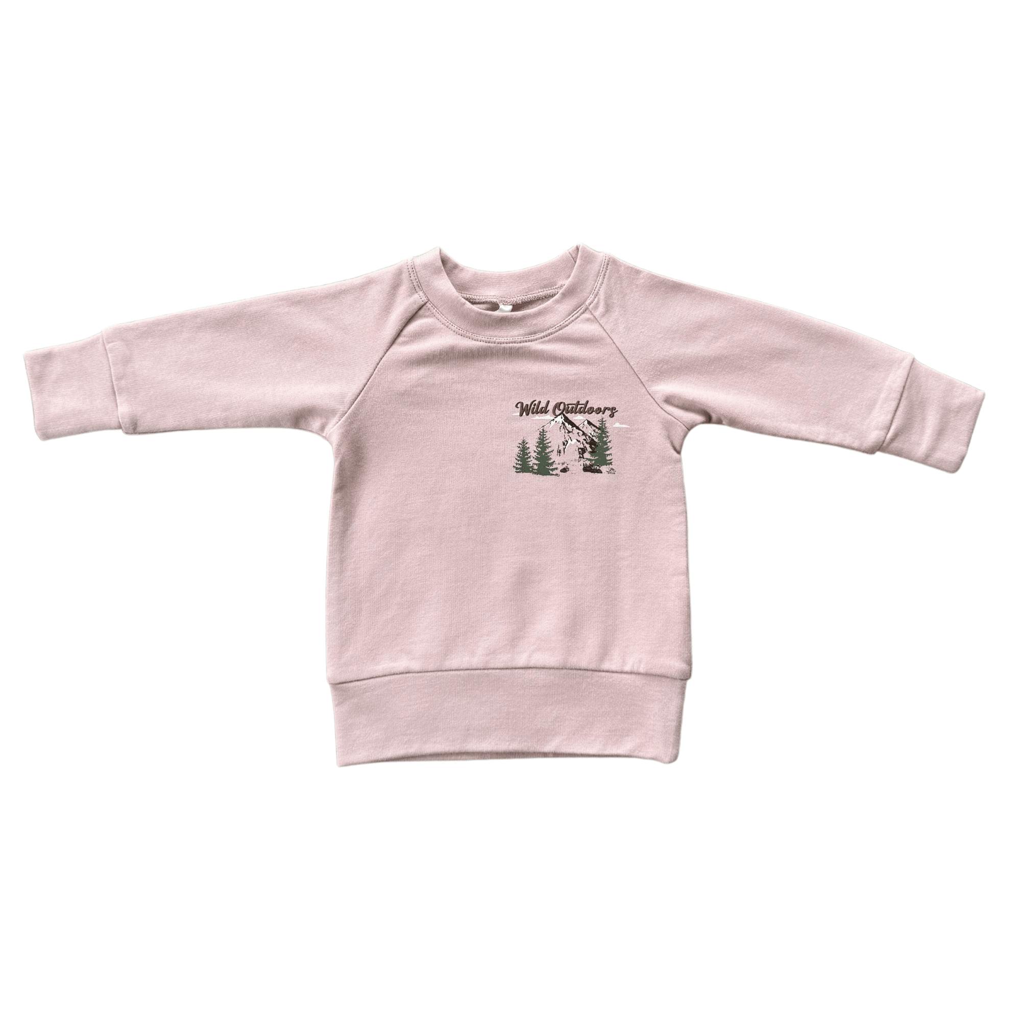 Girl's Raglan Sweatshirt Slate Daisy
