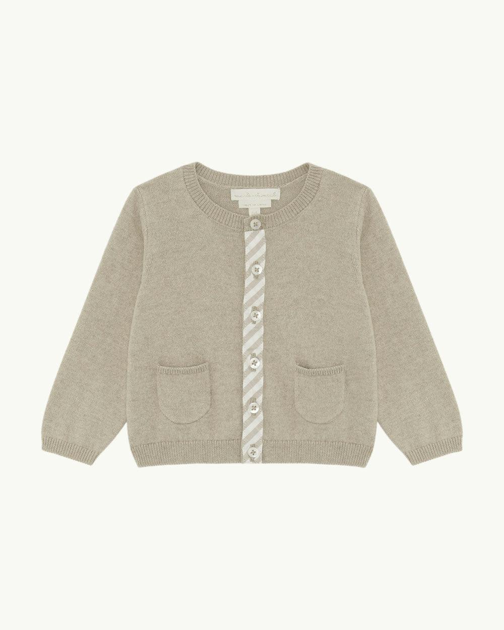 Casey Baby Cardigan - Sepia