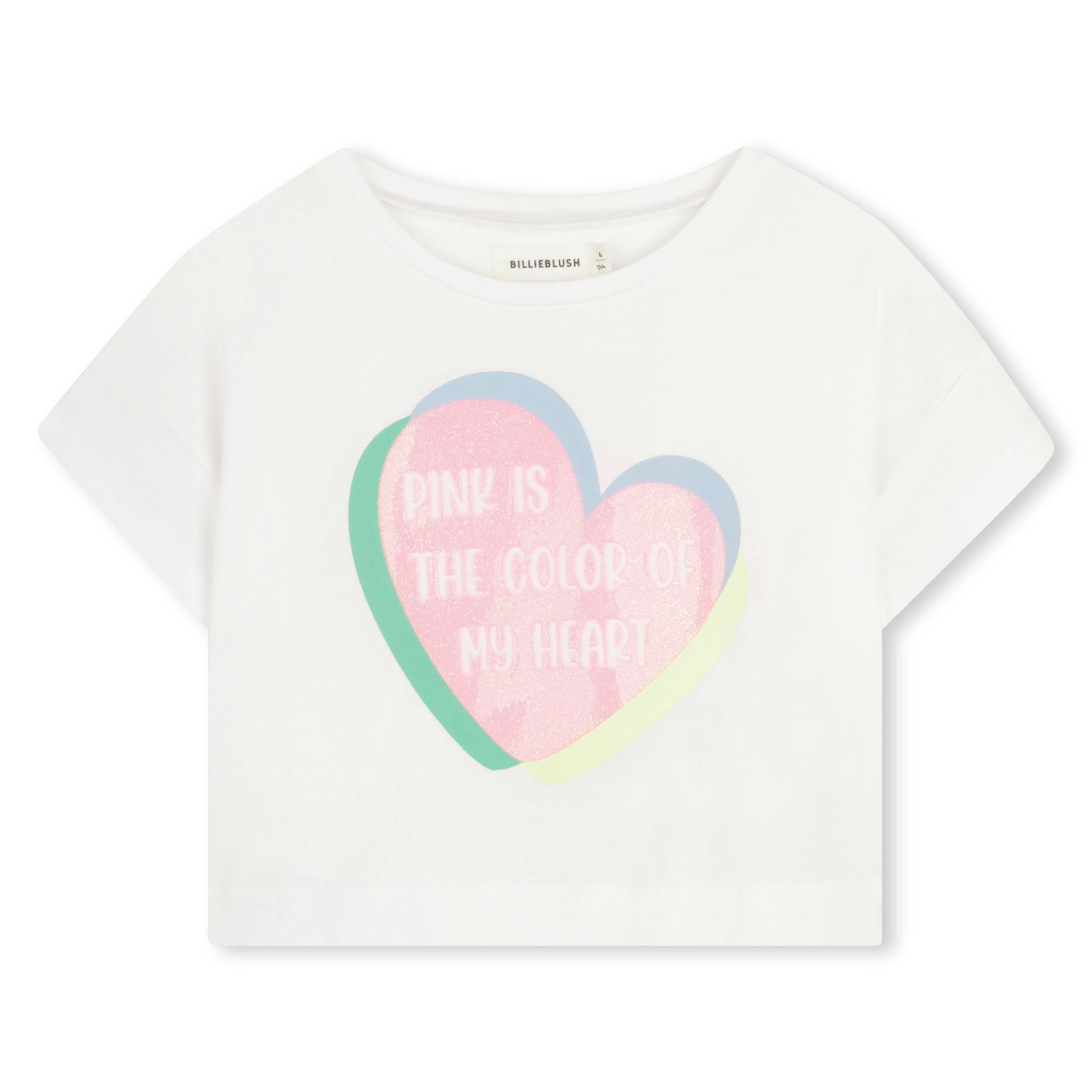 White Heart Tee & Check Shorts Set