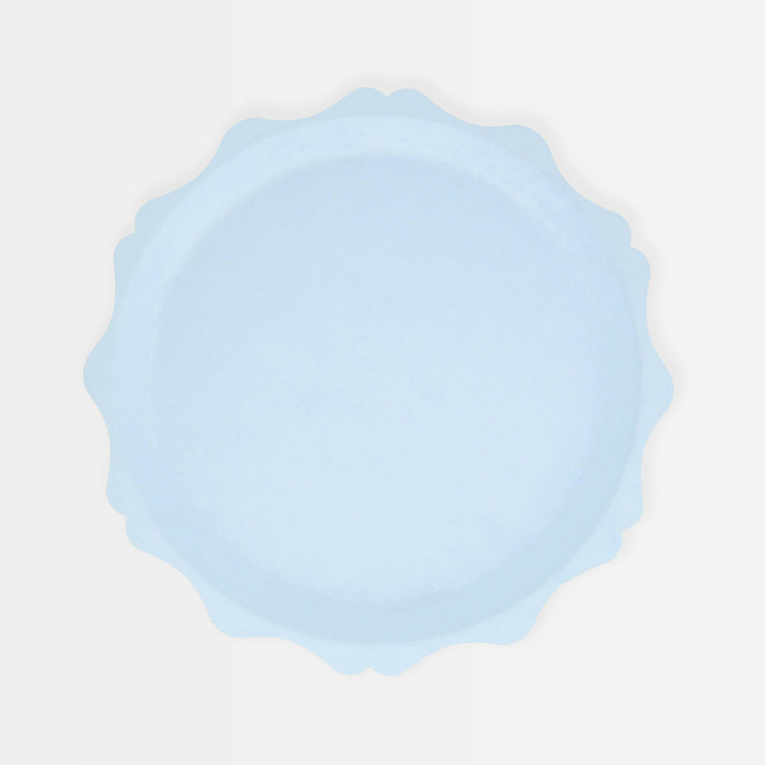 Blue Decorative Edge Compostable Side Plates