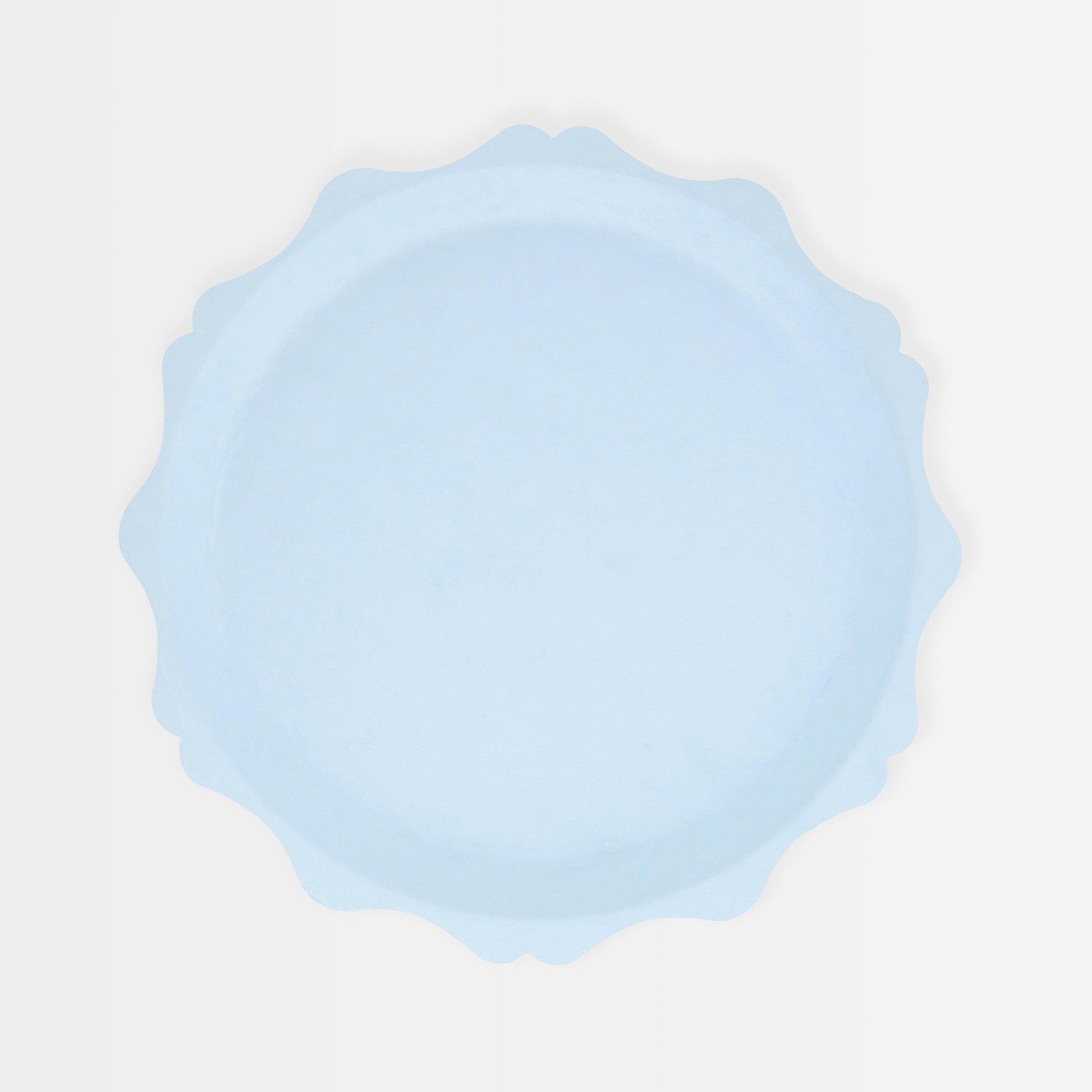 Blue Decorative Edge Compostable Side Plates