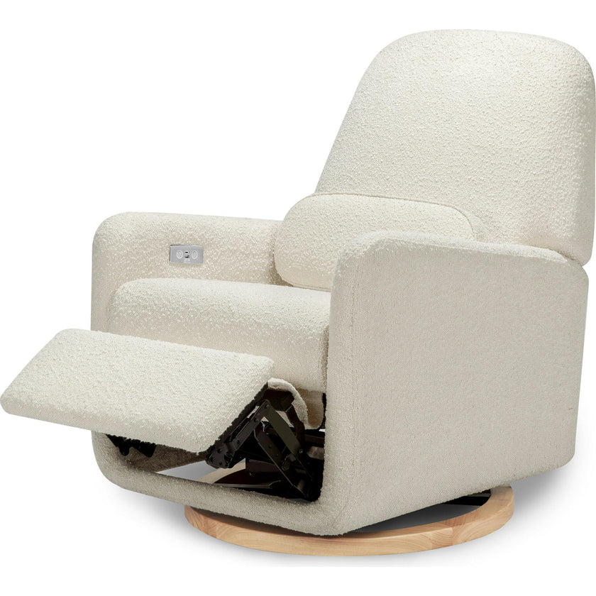 Arc Electronic Recliner and Swivel Glider in Boucle with USB port