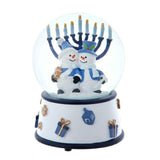 Kurt Adler 100MM Musical Wind-Up Hanukkah Snowman Water Globe