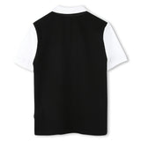 White & Black Logo Polo Shirt