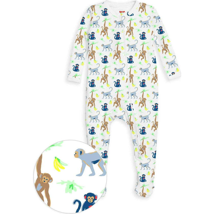 The Organic Zipper Footie [Monkeying Around]