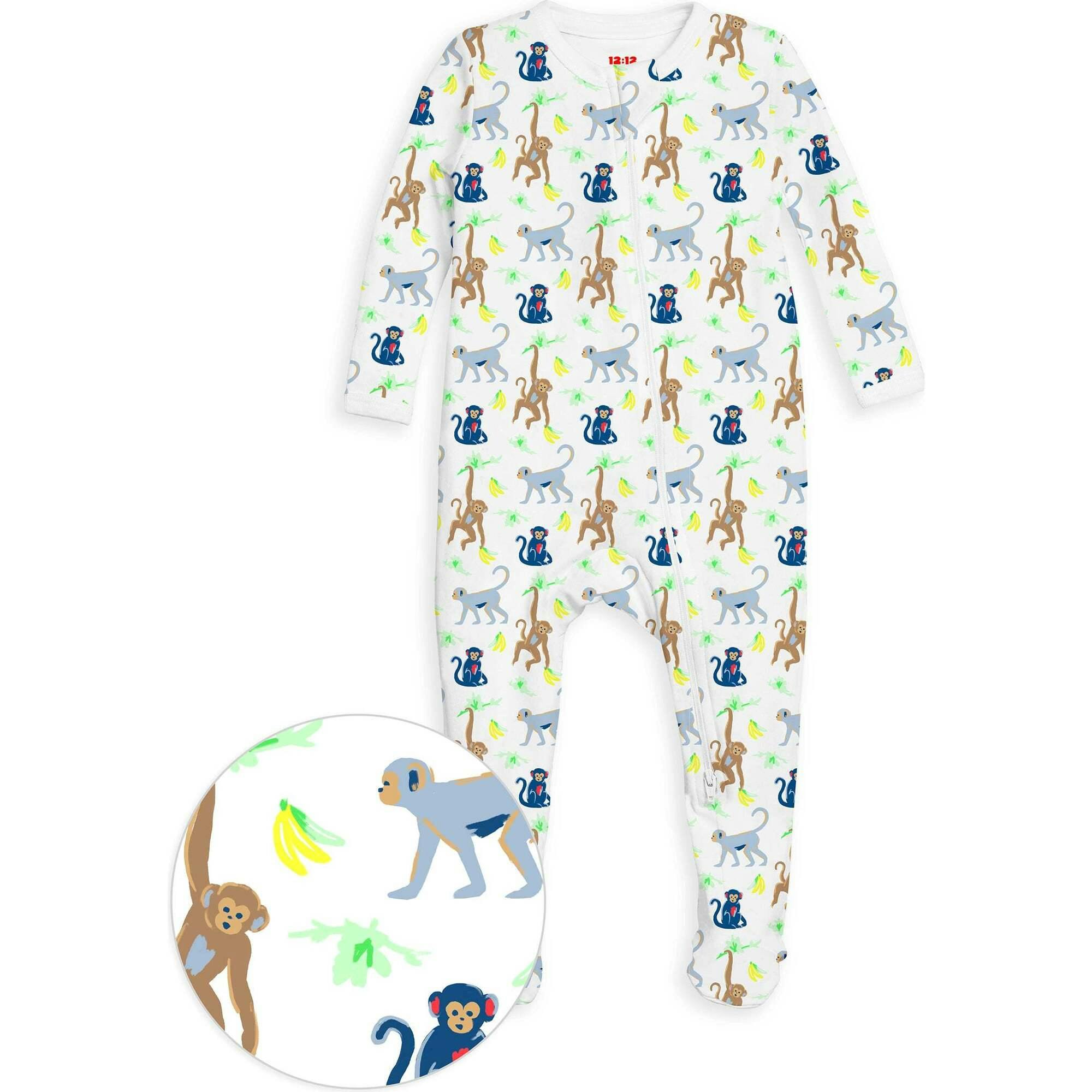 The Organic Zipper Footie [Monkeying Around]