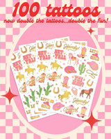 Cowgirl Tats - 100 temporary tattoos