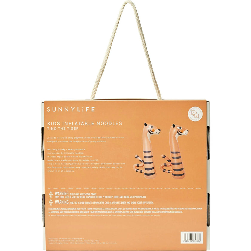 Kids Inflatable Noodle: Tino The Tiger Clay - 2pk