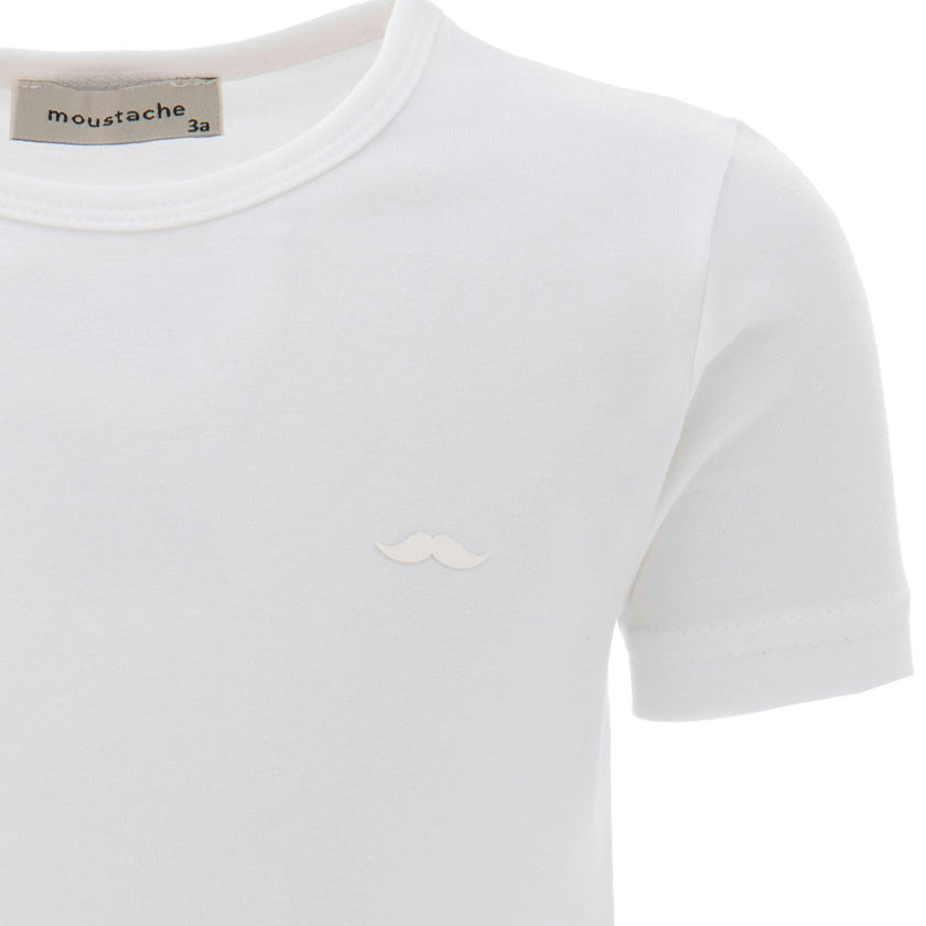 White Solid Cotton T-Shirt