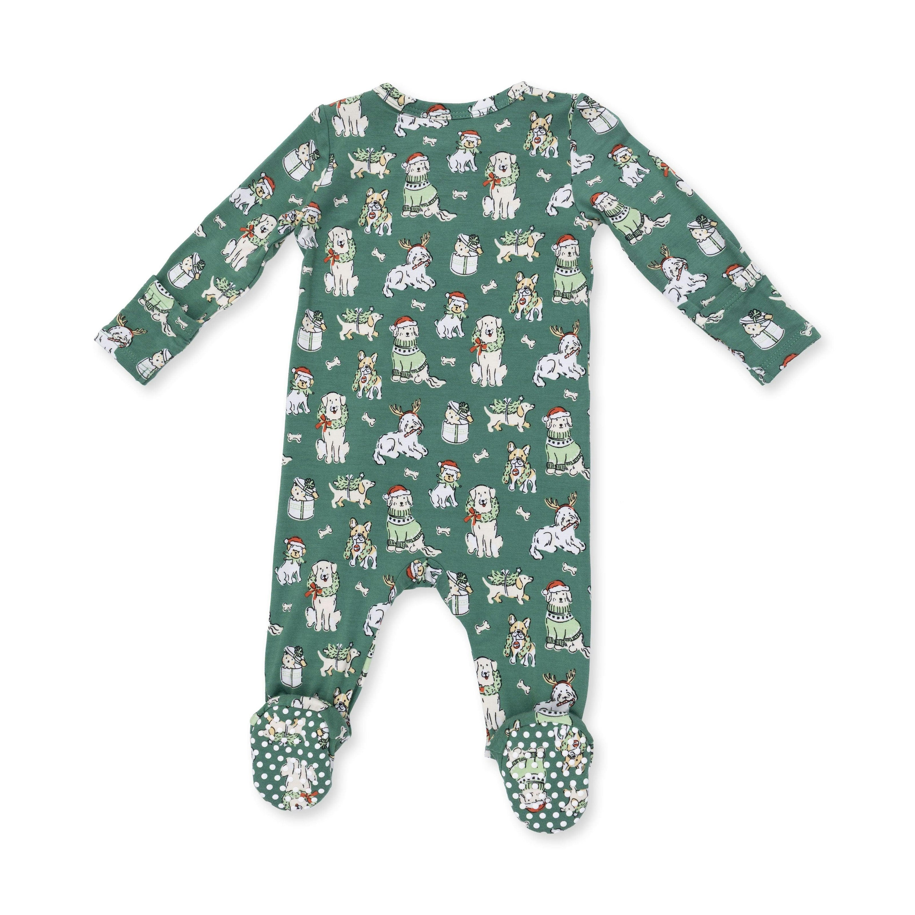 Christmas Dogs Uni - 2 Way Zipper Footie