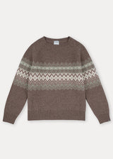 The Nocciola Jacquard Crew