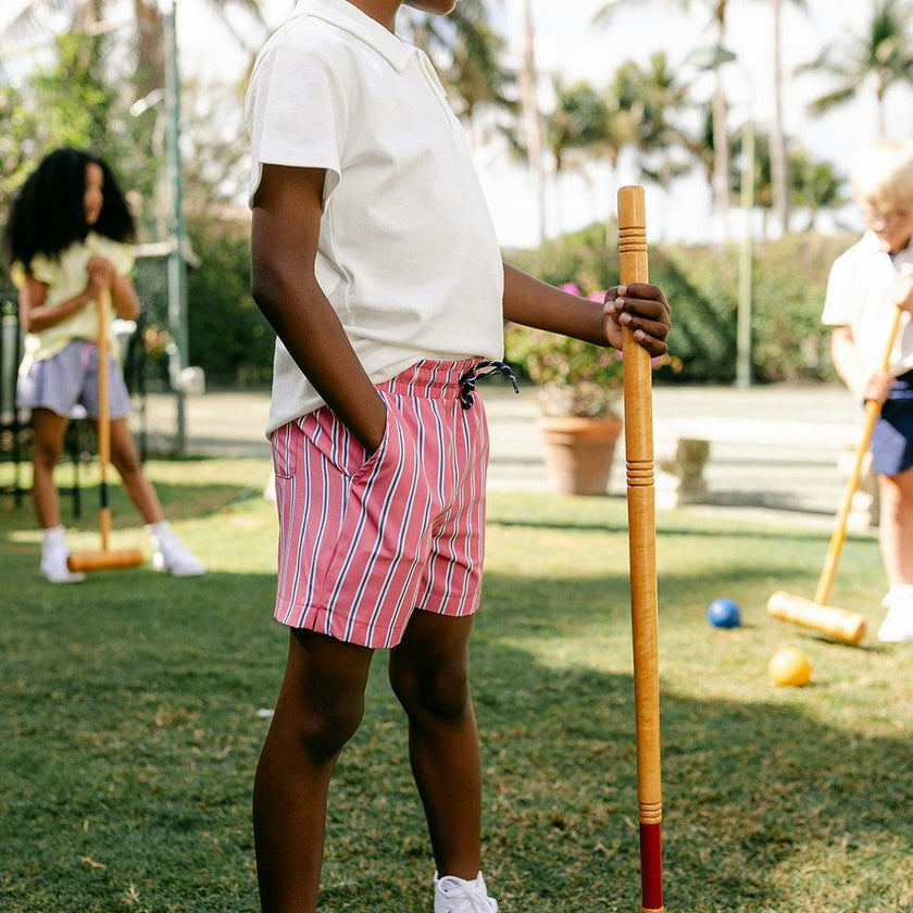 Harrison Sport Short - Red Court Stripe