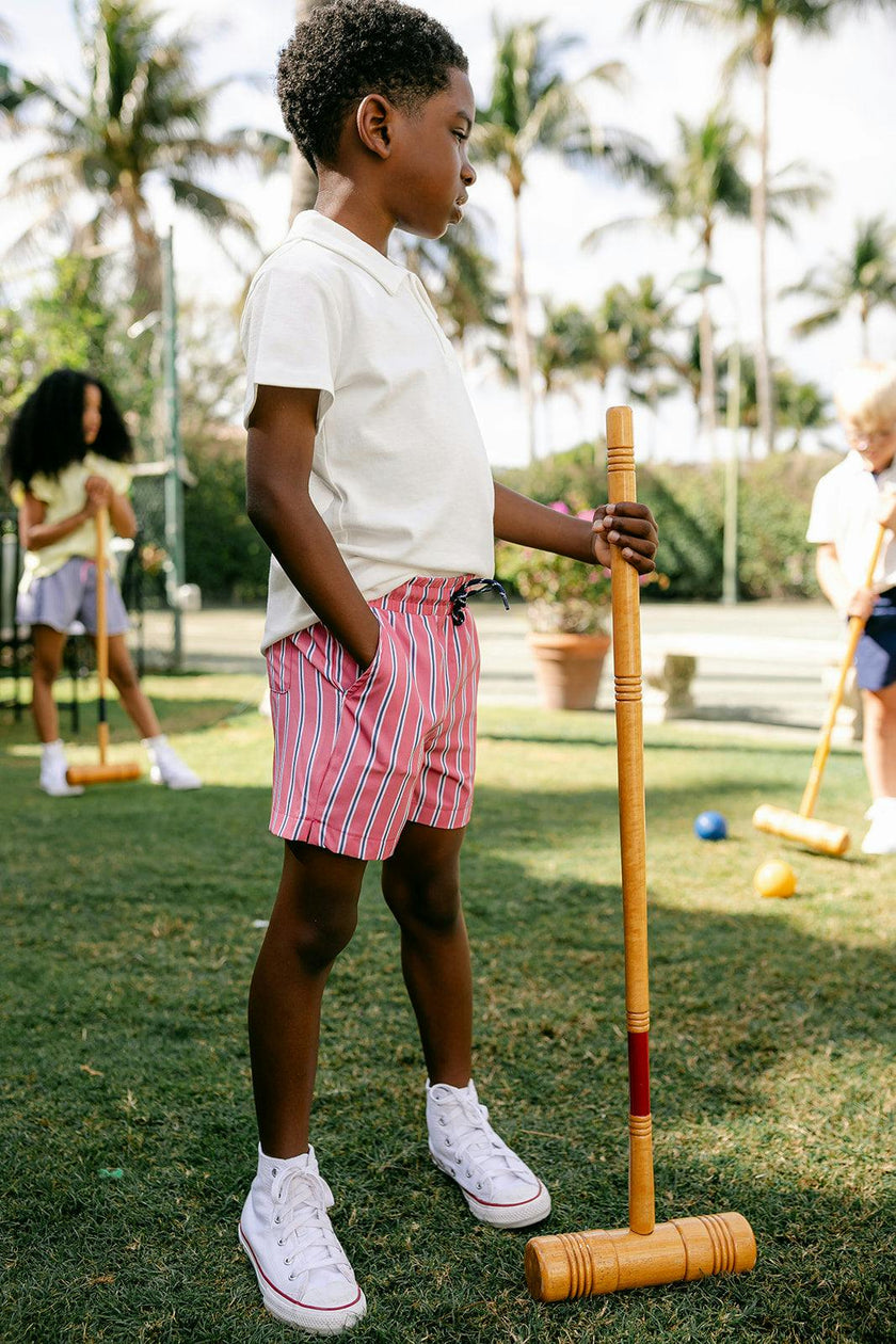 Harrison Sport Short - Red Court Stripe