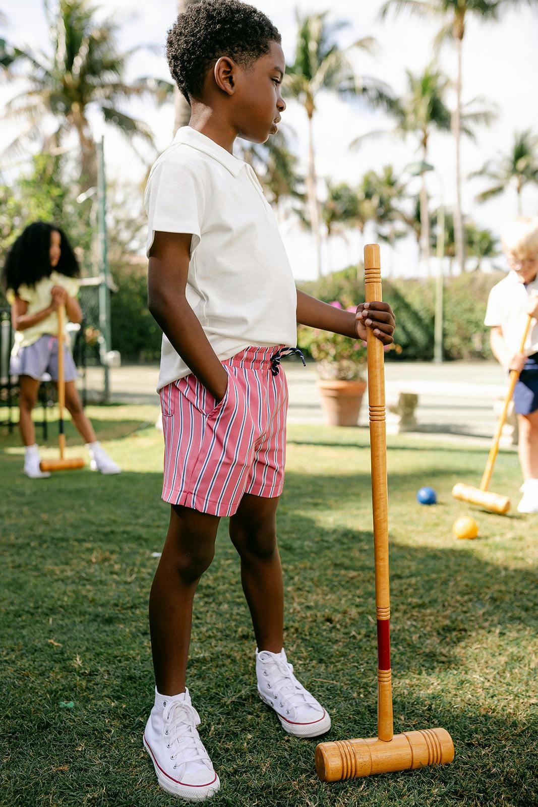 Harrison Sport Short - Red Court Stripe