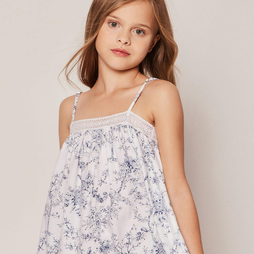 Girl's Twill Lily Nightgown in Timeless Toile