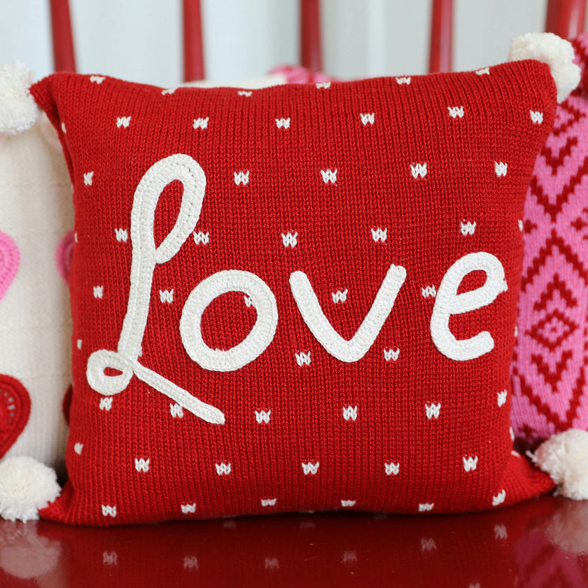 Love Pom Pom Pillow