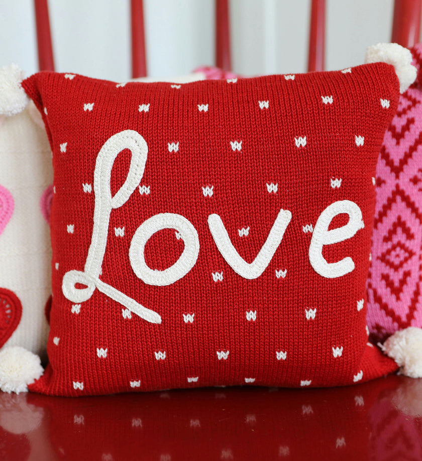 Love Pom Pom Pillow