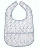 The Wipe It Bib in Navy Floral