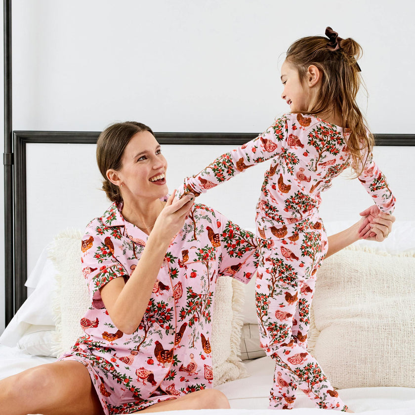 Hen House - Kids PJ Set - Ballet Pink
