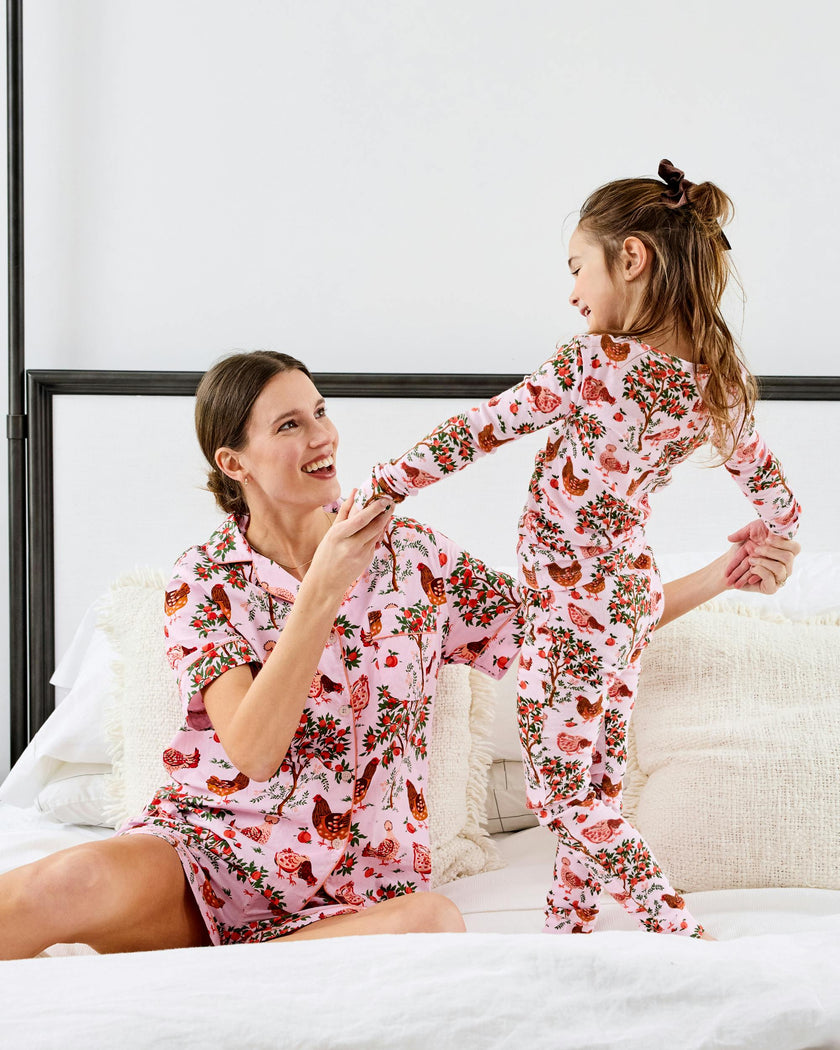 Hen House - Kids PJ Set - Ballet Pink