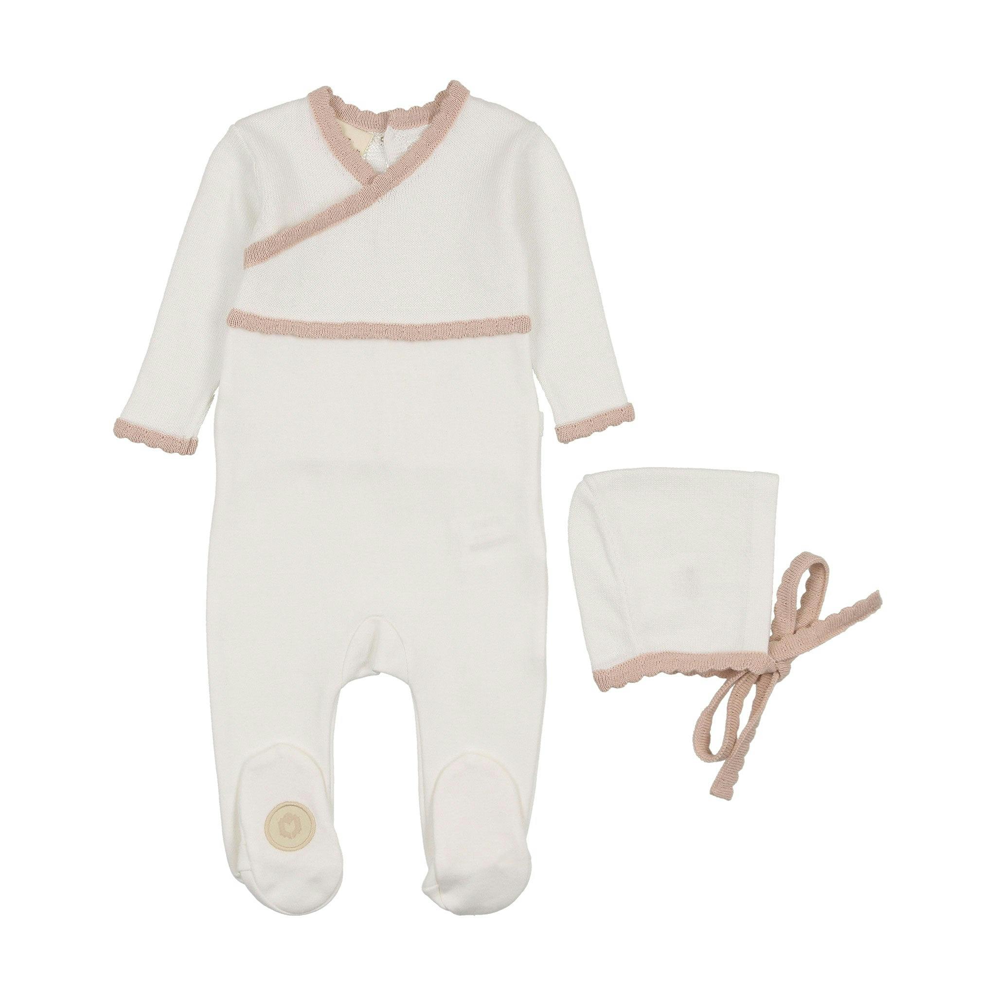 Classic Wrap Footie & Hat Set Blue Dawn